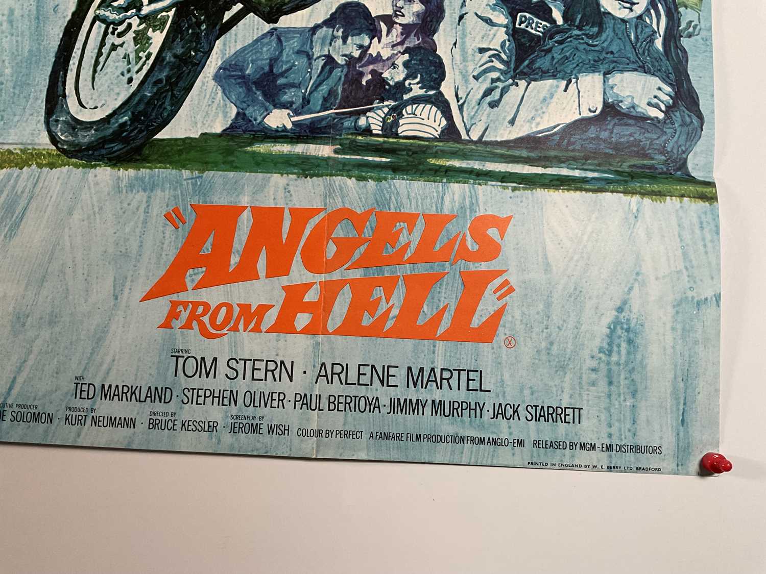 THE VAMPIRE LOVERS / ANGELS FROM HELL (1970) Double-Bill UK Quad film poster, Hammer Horror, first - Image 4 of 6