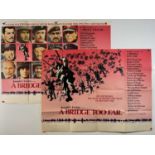 A BRIDGE TOO FAR (1977) UK Quad Style A and Style B film posters, for the classic war film