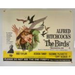 THE BIRDS (1963) UK Quad film poster, Alfred Hitchcock's ornithological suspense thriller starring