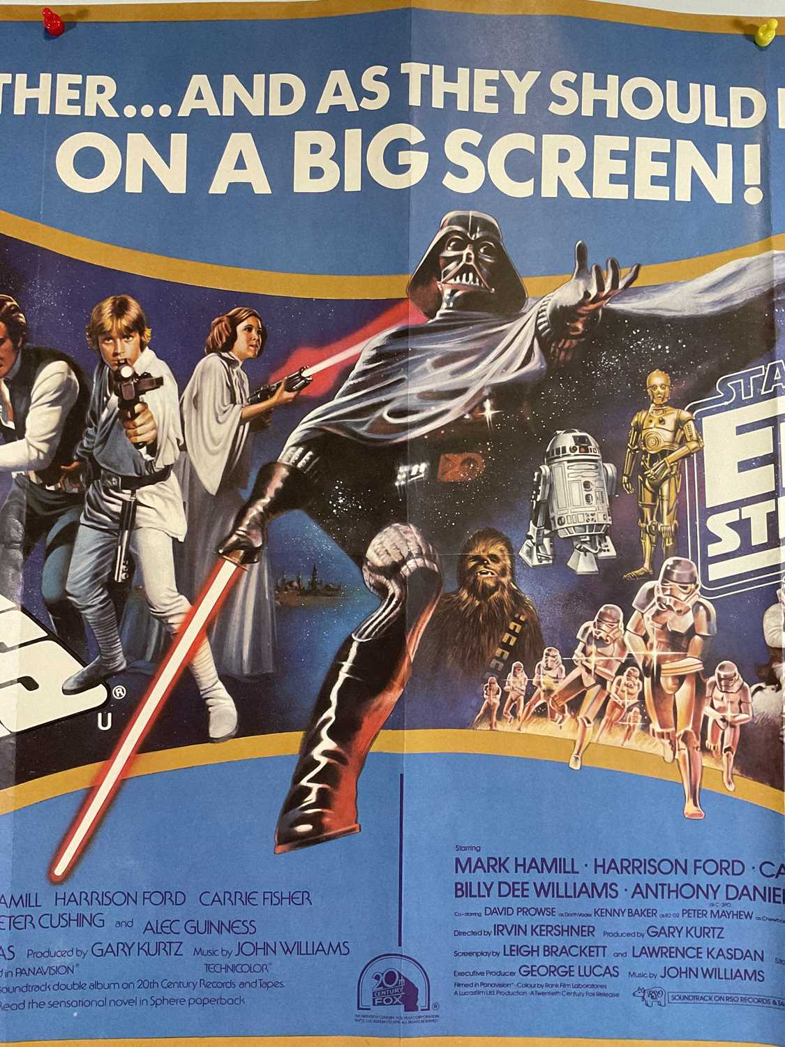 STAR WARS / THE EMPIRE STRIKES BACK (1980) Double-bill UK Quad film poster, featuring combined - Image 5 of 7