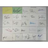 A group autograph cards signed by film and television Directors, Producers and Screenwriters to