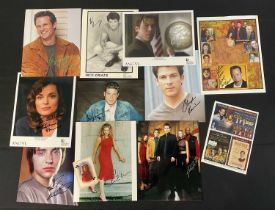 A group of US Television actors autographs comprising of CLARE KRAMER (Buffy the Vampire Slayer),