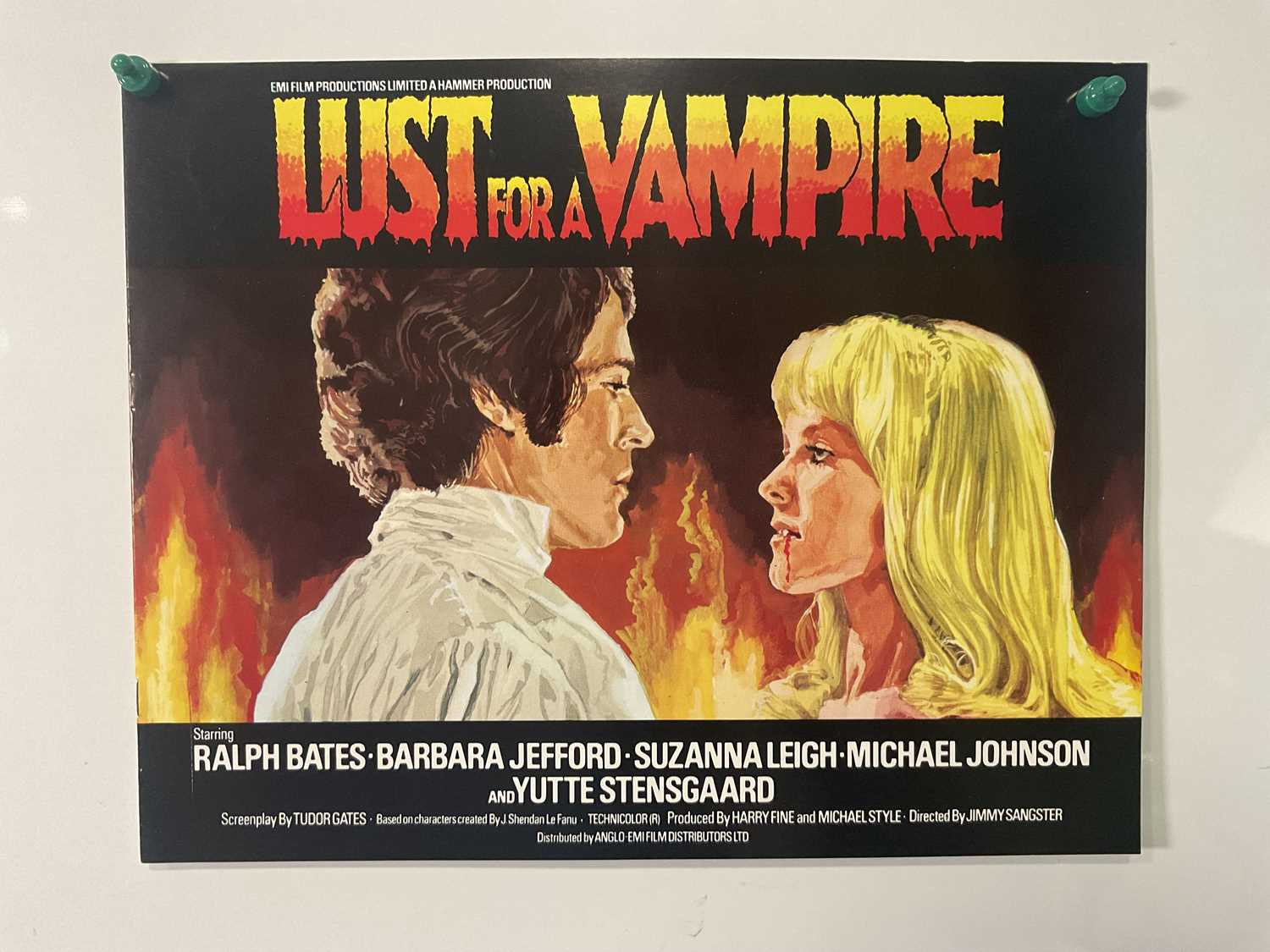 LUST FOR A VAMPIRE (1971) set of 8 lobby cards and press book together with THE WICKER MAN (1973) - Image 3 of 3