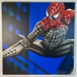 COMIC BOOK ART - An artist proof Spider-Man print on canvas - "Darkside" Spider-Man by Paul