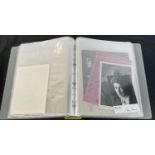 A folder containing 80+ celebrity autographs including sports stars, musicians, actors and TV