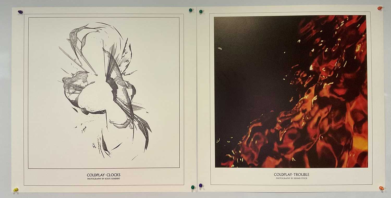 A set of 6 COLDPLAY record design lithographs for Yellow, Fix You, Shiver Don't Panic, Trouble and - Image 3 of 4