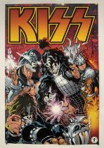 KISS / DARK HORSE COMICS: Original 2002 KISS Dark Horse Comics promotional poster - Art by J Scott