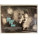 NO TIME TO DIE (2021) UK Quad double-sided teaser film poster for the 25th James Bond instalment