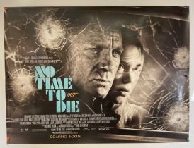 NO TIME TO DIE (2021) UK Quad double-sided teaser film poster for the 25th James Bond instalment
