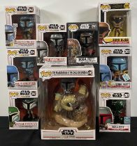 STAR WARS - A group of Funko Pops - THE MANDOLORIANS comprising of Boba Fett. #297 2019 Summer