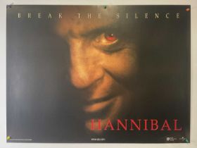 HANNIBAL (2000) UK Quad film poster 'break the silence' advance, rolled.