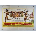 CARRY ON UP THE JUNGLE (1970) UK Quad film poster featuring Renato Fratini artwork, folded.