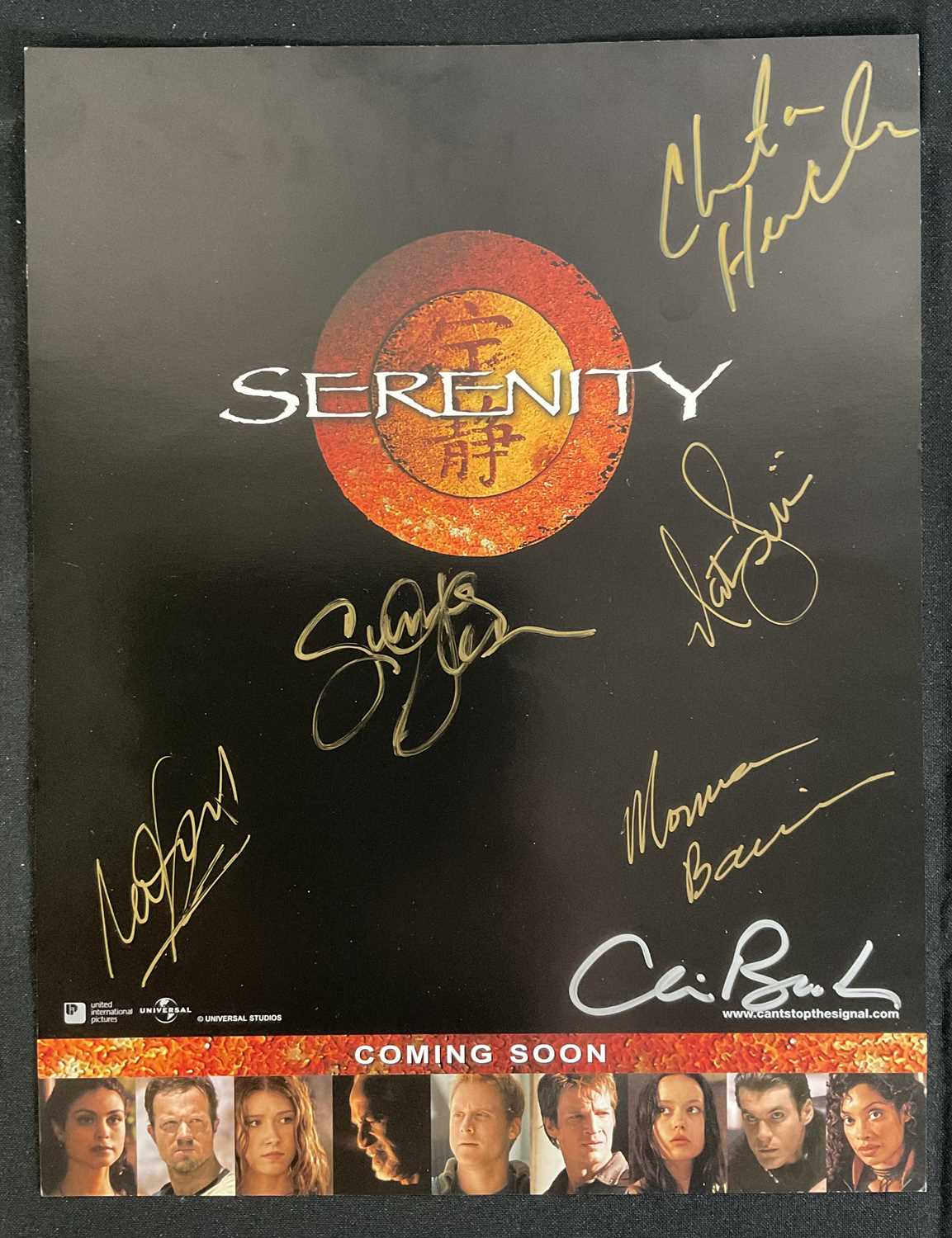 A group of SERENITY / FIREFLY autographs and promotional material including A cast photo signed by - Image 2 of 3