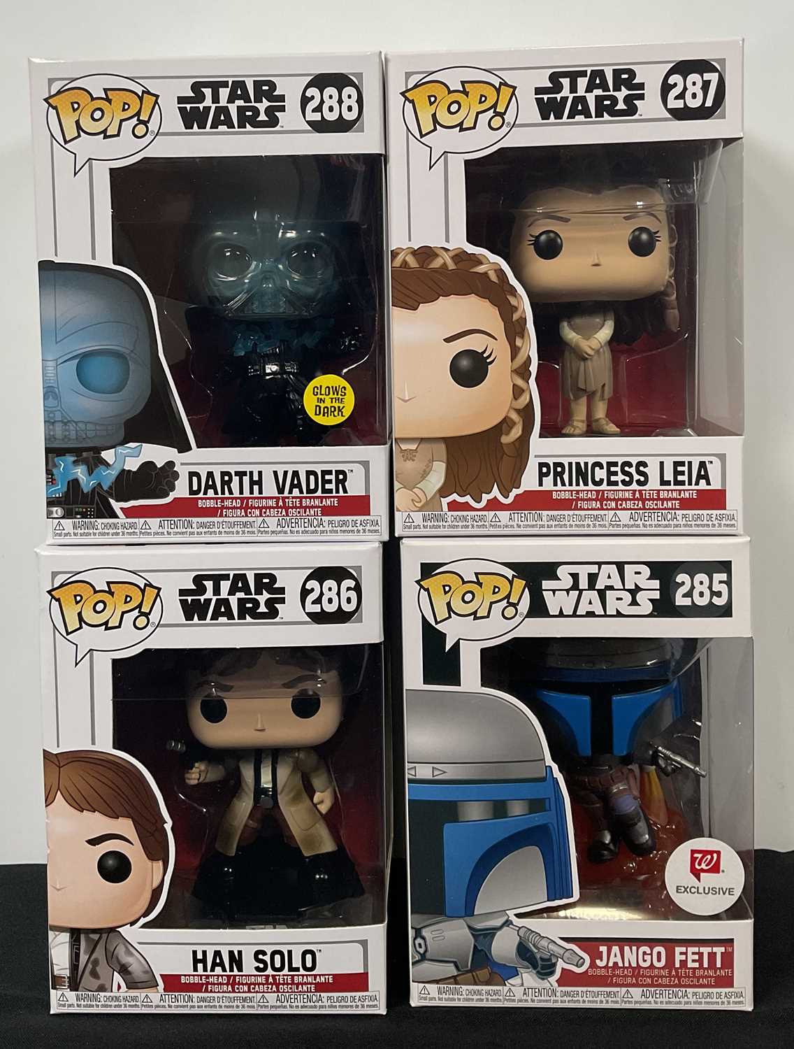 STAR WARS - A group of Star Wars Funko Pops to include Jango Fett #285 Walgreens Exclusive, black