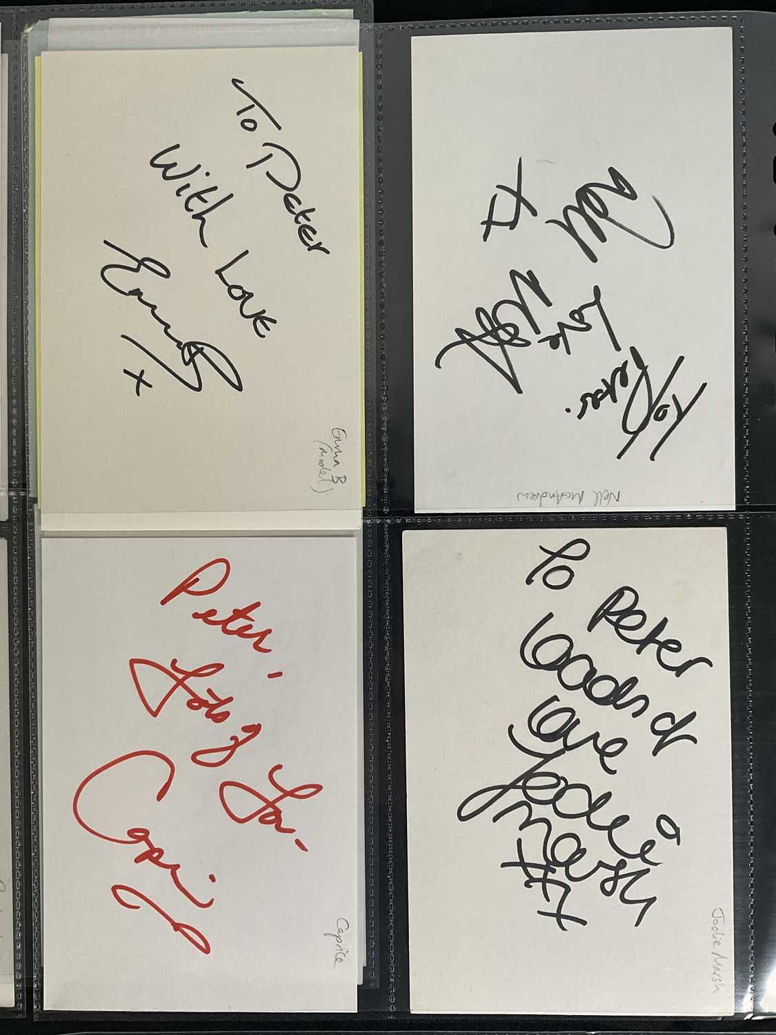 A large quantity of signed autograph cards by various, mostly British celebrities including JOHN - Image 4 of 6
