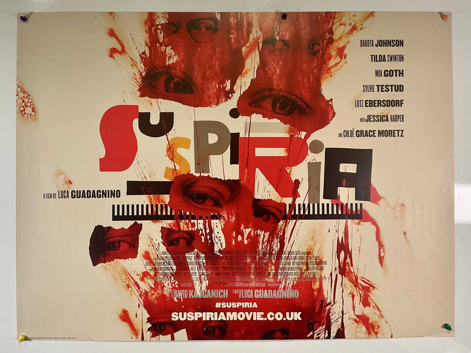 SUSPIRIA (2018) UK quad film poster, Horror starring Dakota Johnson, rolled