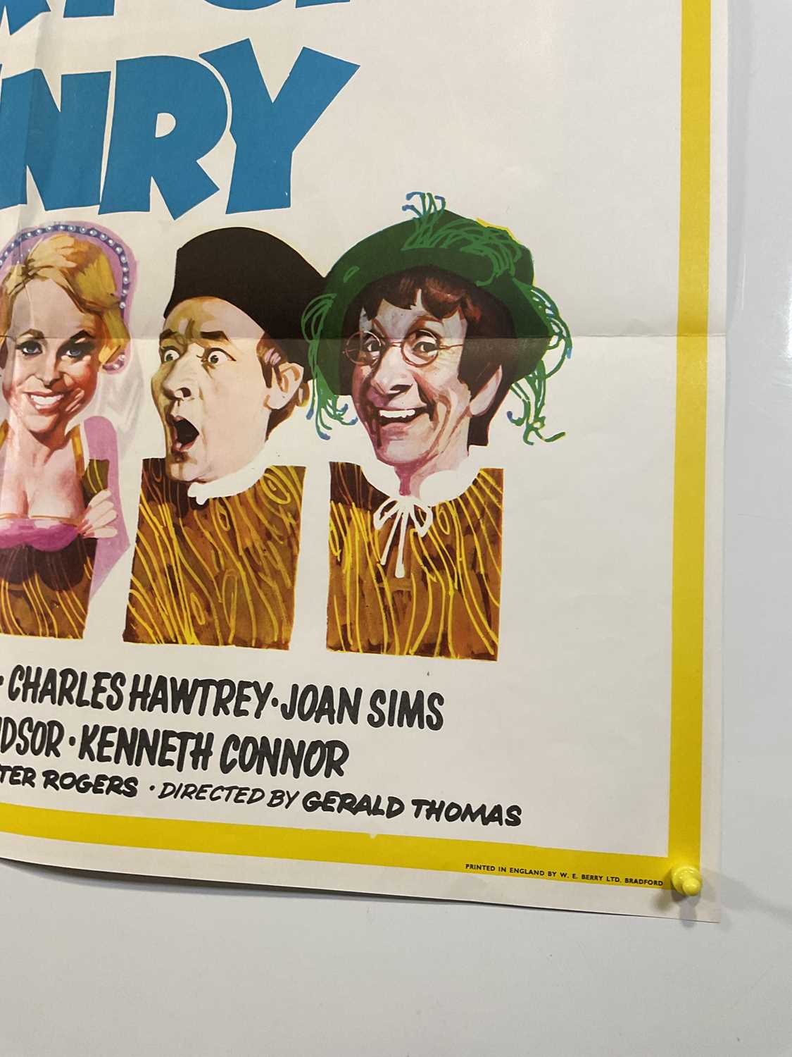 CARRY ON HENRY (1971) UK one sheet movie poster, artwork by Arnaldo Putzu, folded. - Image 5 of 6