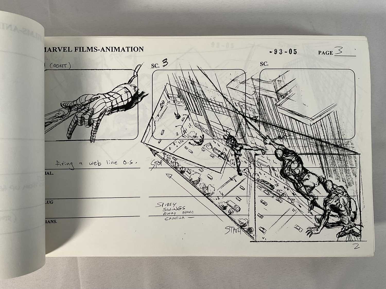 A folio of storyboards from the production of SPIDER-MAN the animated series, signed and stamped - Image 3 of 9