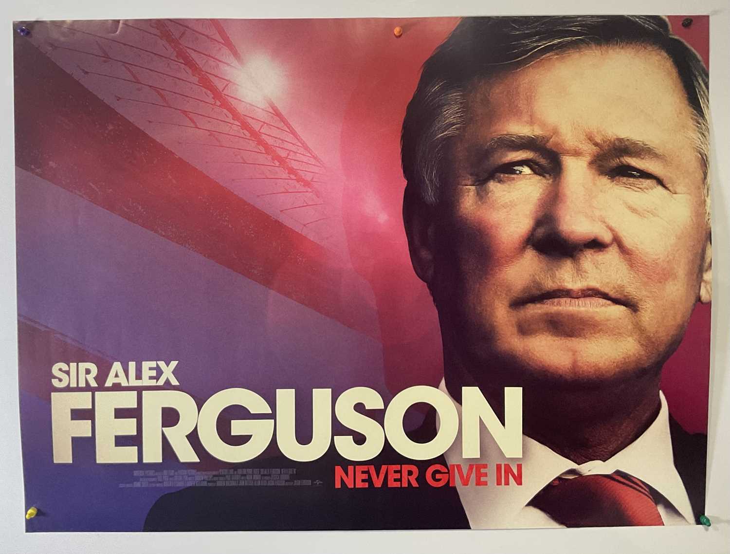 ALEX FERGUSON: NEVER GIVE IN (2021) UK Quad film poster, rolled