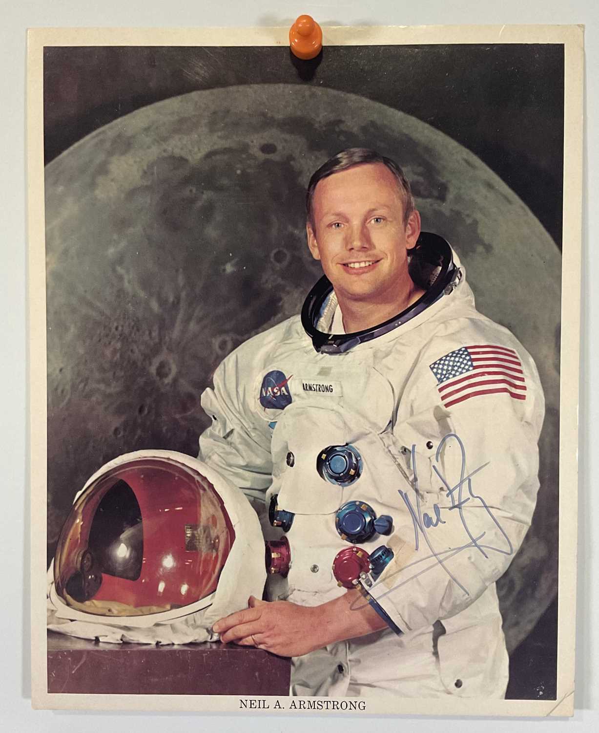 An 8" x 10" colour portrait photograph of NEIL ARMSTRONG (1930-2012) first man to walk on the