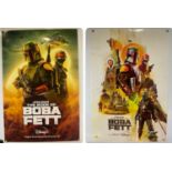 THE BOOK OF BOBA FETT (2022) US advance and regular one sheet film posters, Disney plus STAR WARS TV