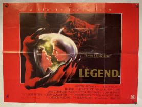 LEGEND (1985) UK Quad film poster, Ridley Scott directed fantasy adventure starring a young Tom