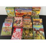 A group of mostly GAMES WORKSHOP role playing board games including Warhammer, Judge Dredd, Rogue