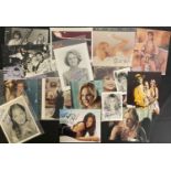 A group of female Hollywood Movie star autographs to include SIGOURNEY WEAVER, CAMERON DIAZ,