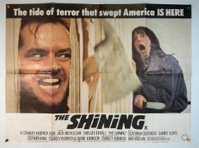 THE SHINING (1980) UK quad film poster, Stanley Kubrick classic horror, folded