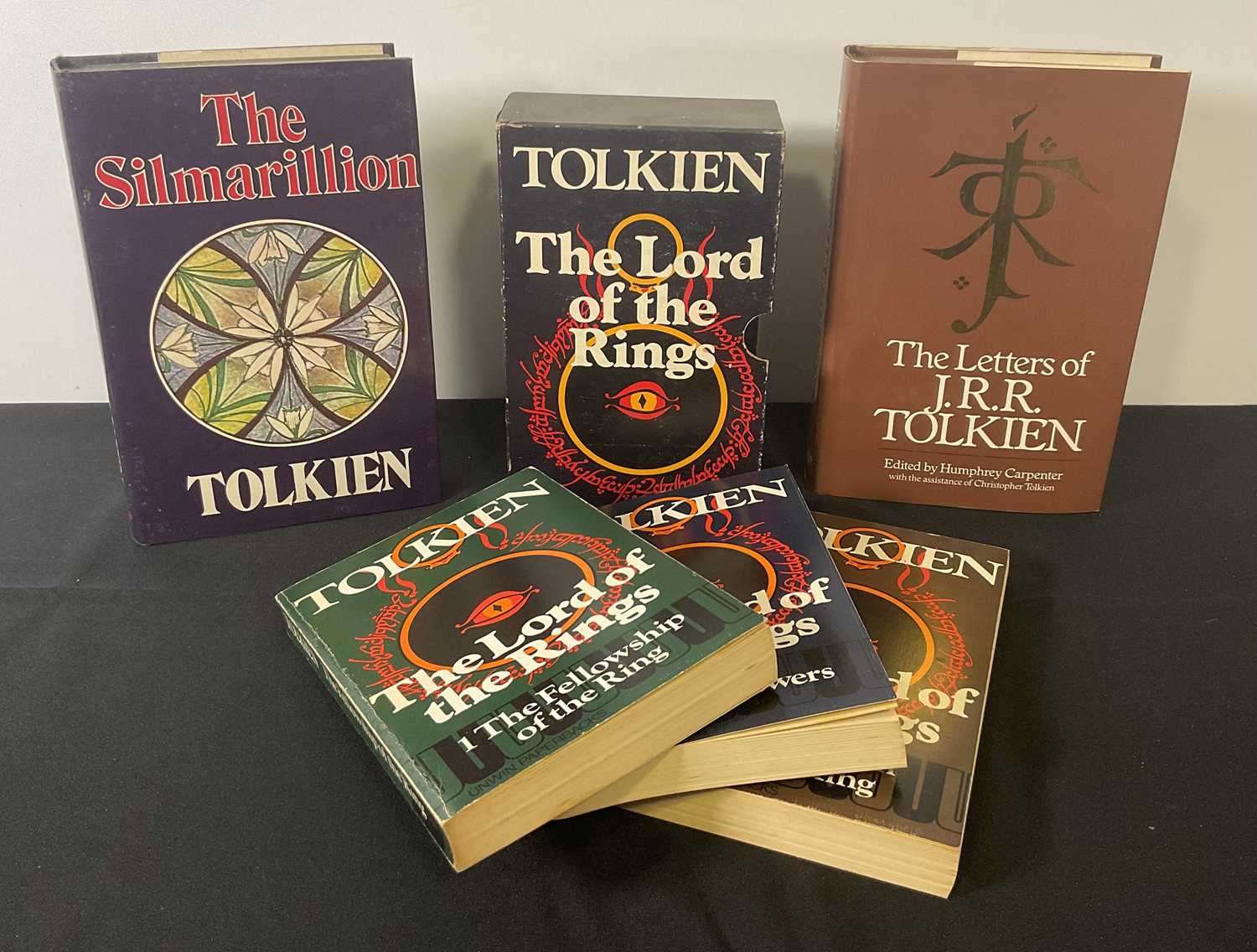 THE LORD OF THE RINGS (1976) Unwin paperbacks Fourth edition boxed set together with A First Edition
