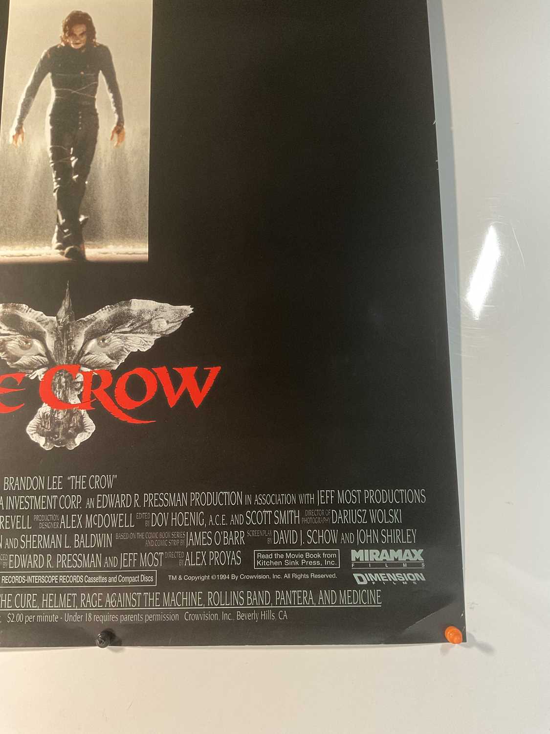 THE CROW (1994) US one-sheet, cult classic starring Brandon Lee in which Lee tragically died - Image 4 of 6