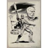 Original Comic Book Artwork - A LEE SULLIVAN drawing for an audition to work on the ROBOCOP comic