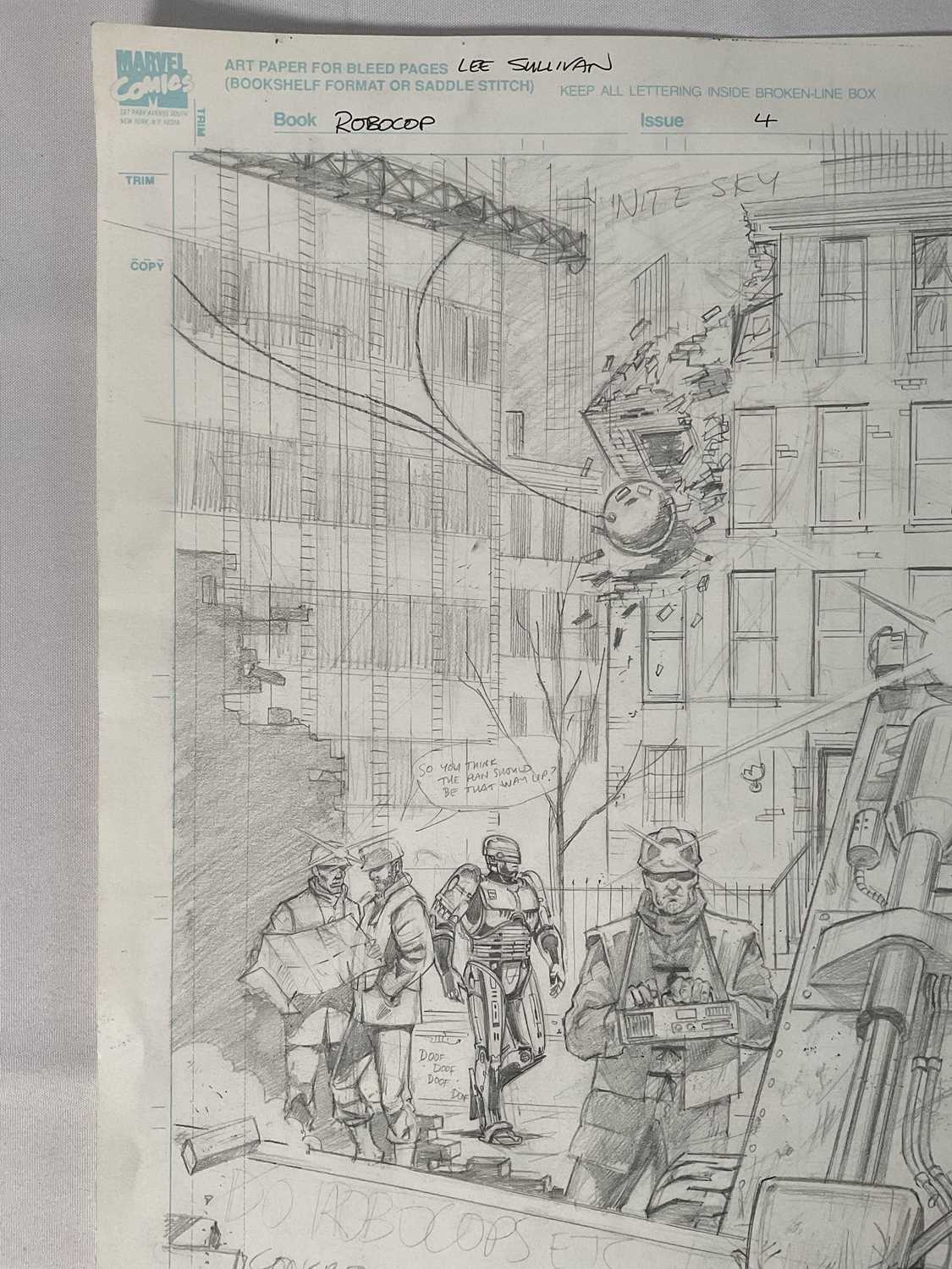 Original Comic Book Artwork by LEE SULLIVAN from ROBOCOP #4 (1990, Marvel Comics) page 18, - Image 5 of 7