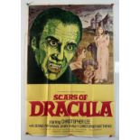 SCARS OF DRACULA (1970), UK one sheet movie poster, Hammer Horror starring Christopher Lee,