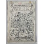 ORIGINAL COMIC BOOK ARTWORK - THE WANDERERS #5 (1988) original comic cover art by Dave Hoover and