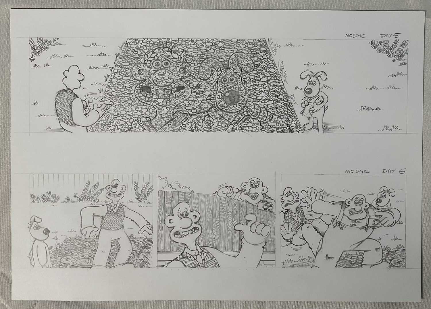 Original Comic Book artwork - 4 pages of WALLACE AND GROMIT artwork by MYCHAILO KAZYBRID, comprising - Image 5 of 5