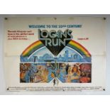 LOGANS RUN (1976) UK Quad film poster, ground breaking science fiction starring Michael York,