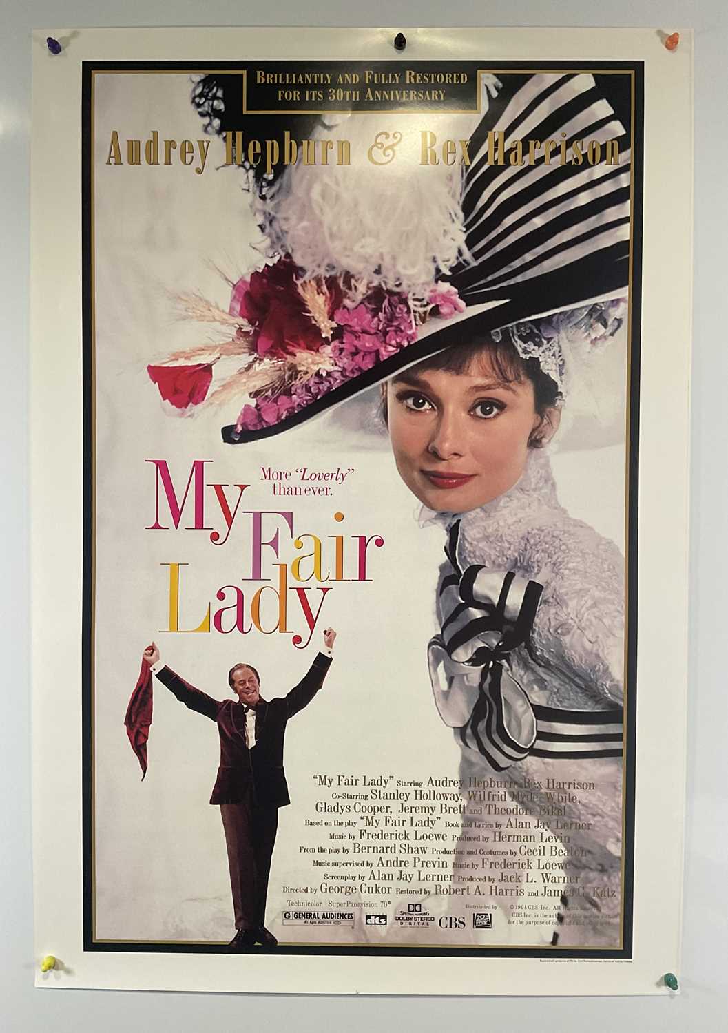 MY FAIR LADY (1964) 1994 one sheet 30th anniversary re-release, rolled