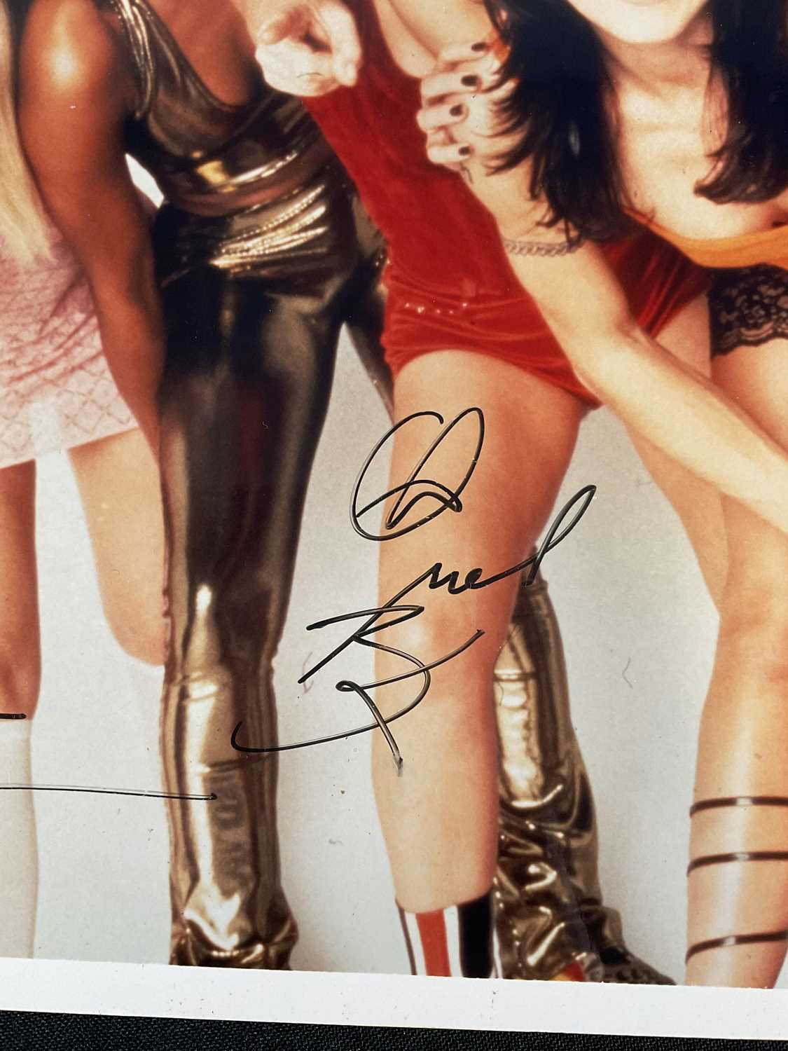 An 8" x 10" colour photograph of THE SPICE GIRLS signed by four members, EMMA BUNTON, VICTORIA - Image 4 of 5