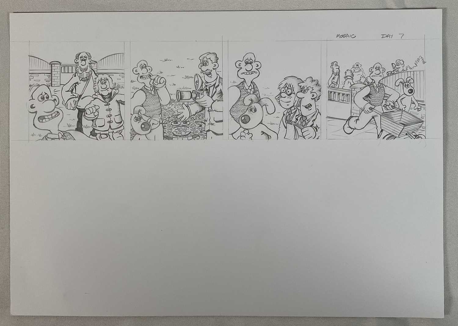 Original Comic Book artwork - 4 pages of WALLACE AND GROMIT artwork by MYCHAILO KAZYBRID, comprising - Image 3 of 5