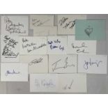 A group of autograph cards signed by Hollywood A-listers (The old boys) comprising of AL PACINO,