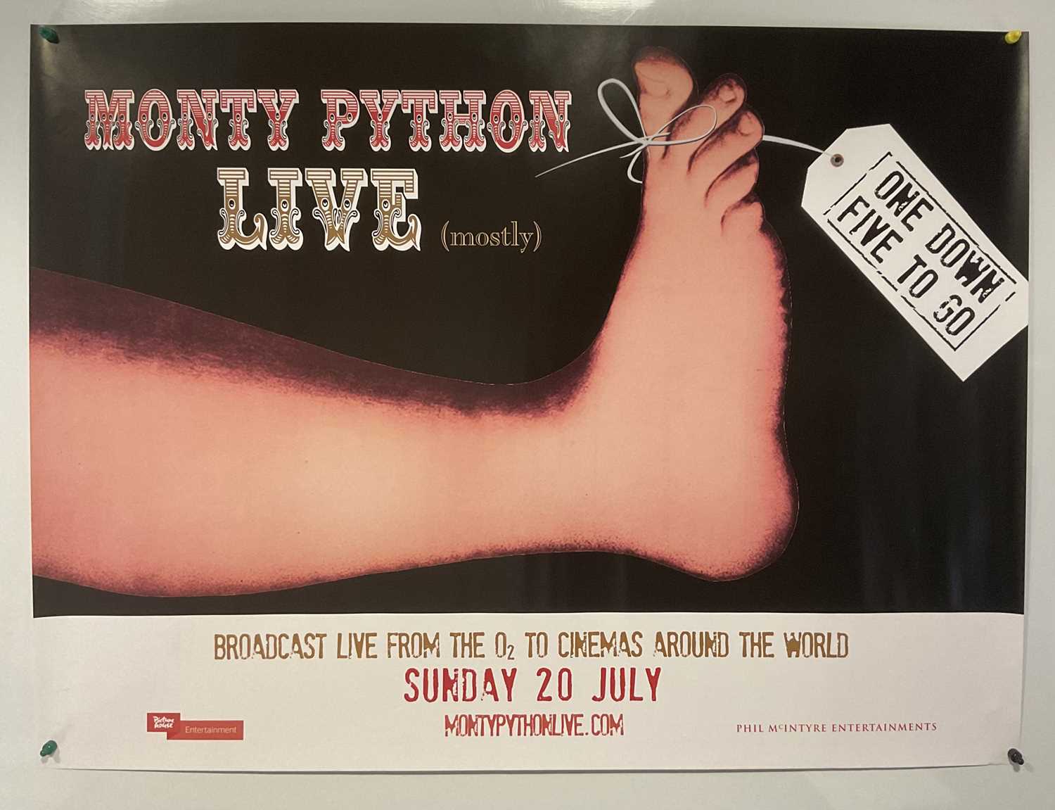 MONTY PYTHON LIVE (MOSTLY) (2014) 2 UK Quad double-sided film posters, two different styles, artwork - Image 3 of 3