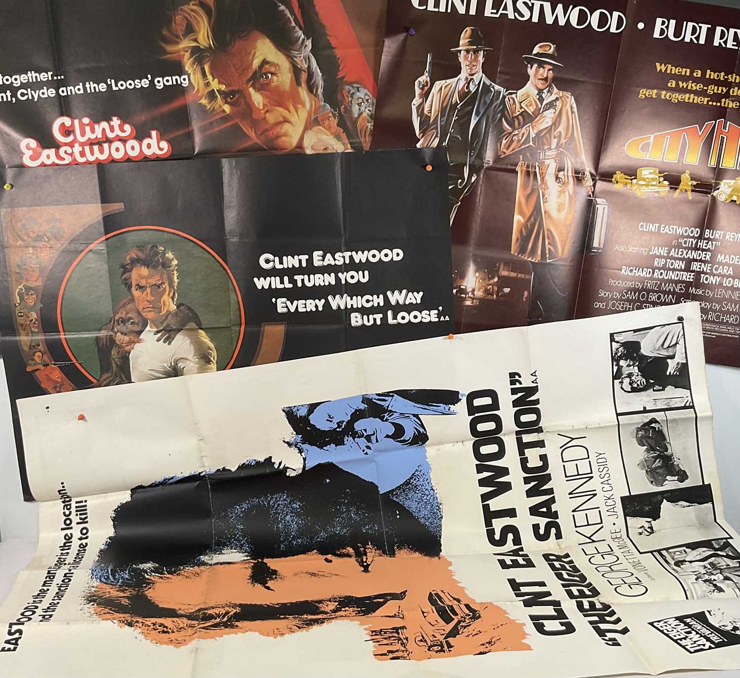 CLINT EASTWOOD - A group of four film posters comprising THE EIGER SANCTION (1975) 60" x 40"