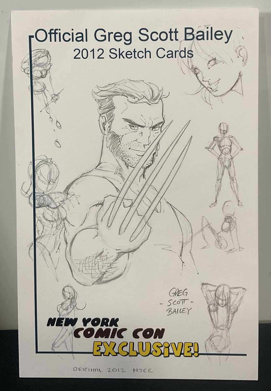 A pair of original sketch drawings of Wolverine to include - An original drawing / sketch by - Image 2 of 3