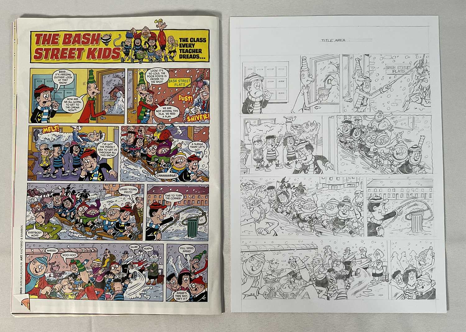 Original Comic Book artwork - 2 pages of original artwork by MYCHAILO KAZYBRID from BEANO issue 3865 - Image 2 of 5