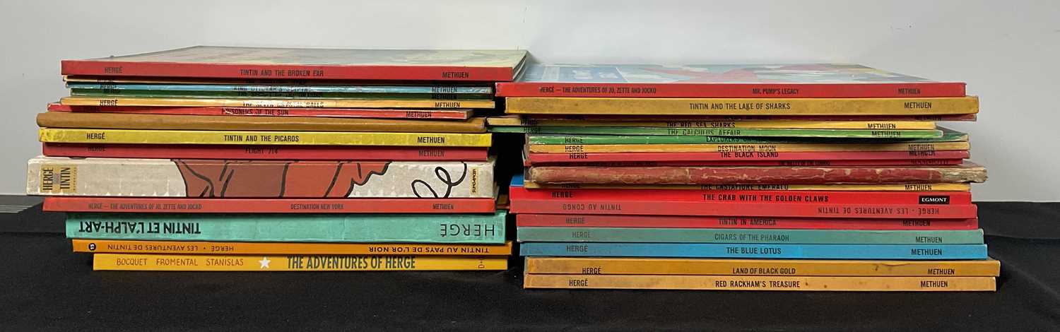 A quantity of TINTIN hardback and paperback books by Hergé, mostly 1970s editions, various - Image 2 of 2