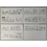 Original Comic Book artwork - 4 pages of WALLACE AND GROMIT artwork by MYCHAILO KAZYBRID, comprising