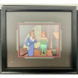 A Warner Brothers hand painted animation cell from Batman: The Animated Series "The Trial" featuring