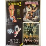 MANIAC COP (1988) and BASKET CASE 2 (1990) UK Video posters double-sided with FRANKENHOOKER (1990)