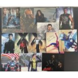 A group of MARVEL actor autographs to include a mini poster Signed by SIR BEN KINGSLEY (Iron Man 3),